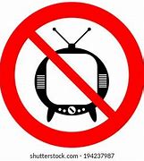 Image result for No TV Sign