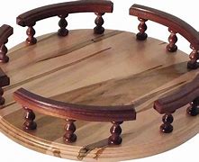 Image result for Wood Lazy Susan with Sides