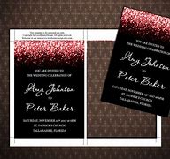 Image result for Red and Black Wedding Invitations
