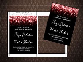 Image result for Red and Black Wedding Invitations