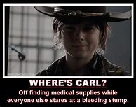 Image result for Walking Dead Where's Carl Meme