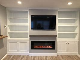 Image result for Inbuilt Fireplace and TV