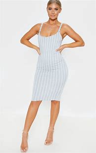 Image result for Striped Midi Dress