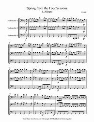 Image result for Vivaldi Spring Cello Sheet Music