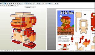 Image result for 8-Bit Mario Papercraft