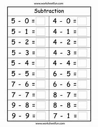 Image result for Subtraction Worksheets Grade 1
