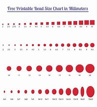 Image result for Printable Bead Size Chart