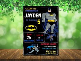 Image result for Batman Birthday Invitation