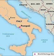 Image result for Map of Italy Showing Pompeii
