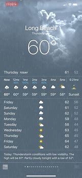 Image result for iPhone Weather Thunderstorm