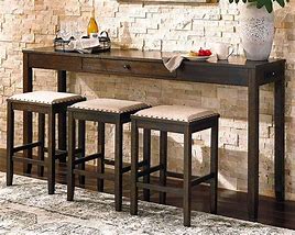 Image result for Sofa Console Table with Stools