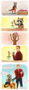 Image result for Groot X Rocket Kiss
