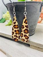 Image result for Long Cheetah Earrings