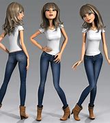 Image result for Cartoon Lady 3D Model