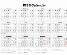 Image result for Online 1993 Calendar