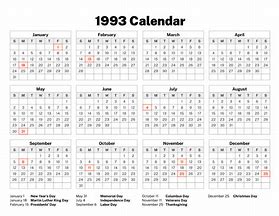 Image result for Calendar of 1993 Calendar for Cambodai