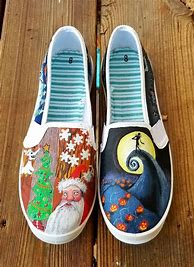Image result for Painted Nightmare Before Christmas Shoes