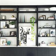 Image result for White Bookshelf with Black Interior