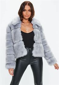 Image result for Faux Fur Cropped Jacket
