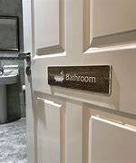 Image result for Bathroom Door with Logo