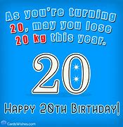 Image result for Sarcastic 20th Birthday Wishes