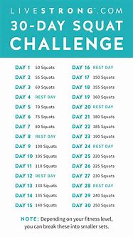 Image result for 30-Day Squat Challenge Simple