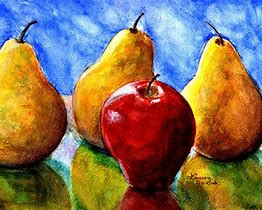 Image result for Still Life Apple with Pears Cut in Half
