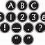 Image result for Circle Clip Art Letters Black and White