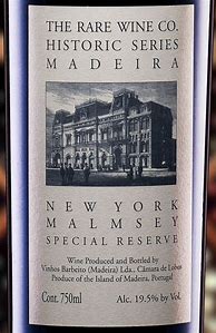 Image result for Rare Co Vinhos Barbeito Madeira Historic Series New York Malmsey Special Reserve