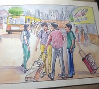 Image result for Memory Drawing Bus Stop