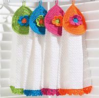 Image result for Free Rose Crochet Dish Towel Topper