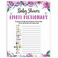 Image result for Emoji Baby Shower Pictionary Game Printable