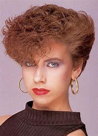 Image result for 80s Short Curly Bob