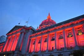 Image result for San Francisco City Hall at Night Aerial View