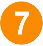 Image result for Orange Number 7 in Circle