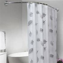 Image result for Corner Shower Curved Curtain Rod