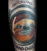 Image result for Sloth in Space Tattoo Designs