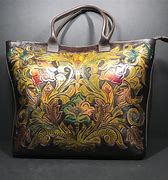 Image result for Tooled Leather Purses Painted