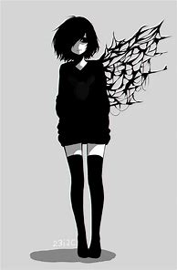 Image result for Emo Anime Girl Outline Drawings