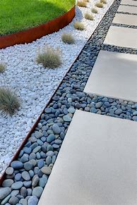 Image result for Landscaping with River Rock Pathways