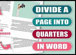 Image result for 8.5X11 Page Split in Quarters