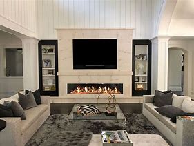 Image result for TV and Fireplace Wall Ideas