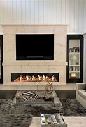 Image result for Large TV Next to Fireplace