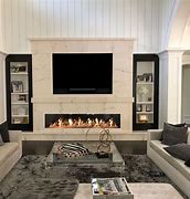 Image result for TV Cabinet Next to Fireplace