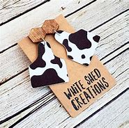 Image result for Cow Ear Tag Earrings