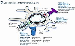 Image result for SFO Terminal Map Alaska Airlines
