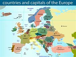 Image result for europe map with capitals