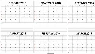 Image result for Free Printable 6 Month Calendar
