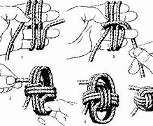 Image result for Monkey Fist Knot Black and White Art Clip