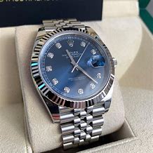 Image result for Rolex Datejust Blue Dial Diamond